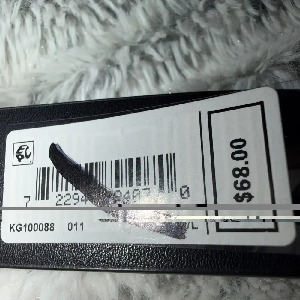 NWT Kurt Geiger London Women's Smooth Black Crystal Belt Eagle Medium/Large
